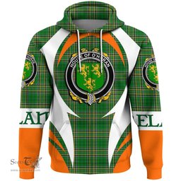 Irish House of O HORAN Coat of Arms Family Crest Ireland Hoodie Irish National Tartan Action Style