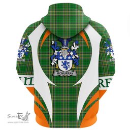 Irish McMurray Coat of Arms Family Crest Ireland Hoodie Irish National Tartan Action Style