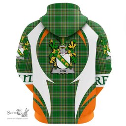 Irish Low Coat of Arms Family Crest Ireland Hoodie Irish National Tartan Action Style