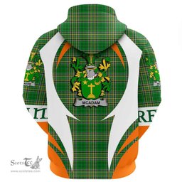 Irish McAdam Coat of Arms Family Crest Ireland Hoodie Irish National Tartan Action Style