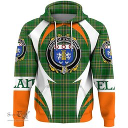 Irish House of O HOLOHAN Coat of Arms Family Crest Ireland Hoodie Irish National Tartan Action Style