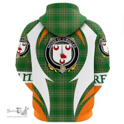 Irish House of O MULLAN Coat of Arms Family Crest Ireland Hoodie Irish National Tartan Action Style