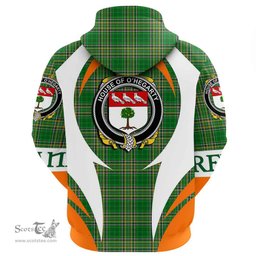 Irish House of O HEGARTY Coat of Arms Family Crest Ireland Hoodie Irish National Tartan Action Style