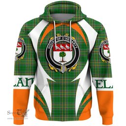 Irish House of O HEGARTY Coat of Arms Family Crest Ireland Hoodie Irish National Tartan Action Style