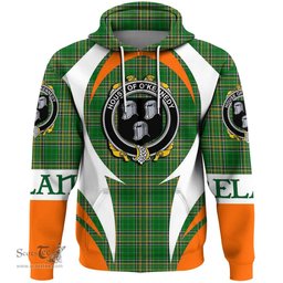 Irish House of O KENNEDY Coat of Arms Family Crest Ireland Hoodie Irish National Tartan Action Style