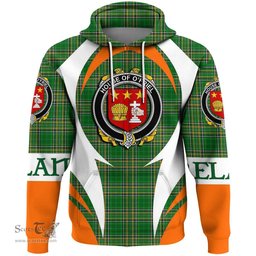 Irish House of O FRIEL Coat of Arms Family Crest Ireland Hoodie Irish National Tartan Action Style
