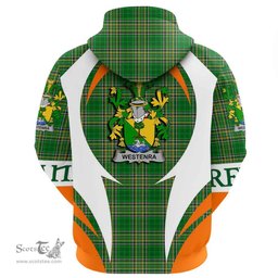 Irish Westenra Coat of Arms Family Crest Ireland Hoodie Irish National Tartan Action Style