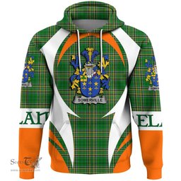 Irish Somerville Coat of Arms Family Crest Ireland Hoodie Irish National Tartan Action Style