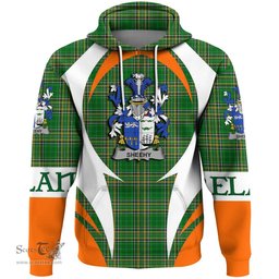 Irish Sheehy or McSheehy Coat of Arms Family Crest Ireland Hoodie Irish National Tartan Action Style