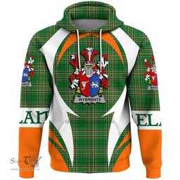 Irish Wybrants Coat of Arms Family Crest Ireland Hoodie Irish National Tartan Action Style