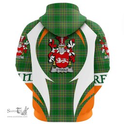 Irish Toole or O Toole Coat of Arms Family Crest Ireland Hoodie Irish National Tartan Action Style