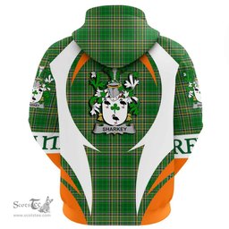 Irish Sharkey or O Sharkey Coat of Arms Family Crest Ireland Hoodie Irish National Tartan Action Style