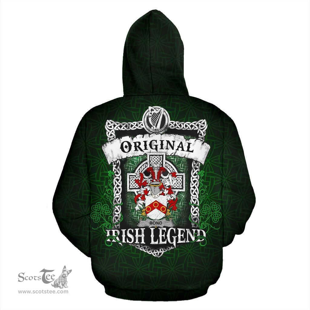 Irish Bond Coat of Arms Family Crest Ireland Hoodie Original Irish Legend Hoodie