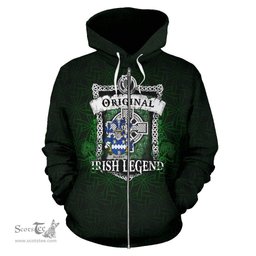Irish Alleet Coat of Arms Family Crest Ireland Hoodie Original Irish Legend Hoodie