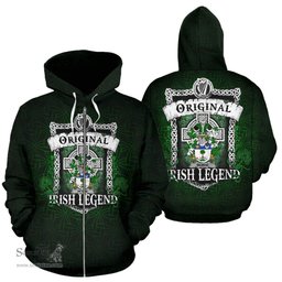 Irish Beirne or O'Beirne Coat of Arms Family Crest Ireland Hoodie Original Irish Legend Hoodie
