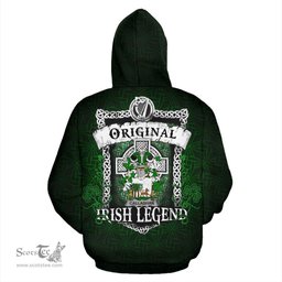 Irish Callaghan or O'Callaghan Coat of Arms Family Crest Ireland Hoodie Original Irish Legend Hoodie