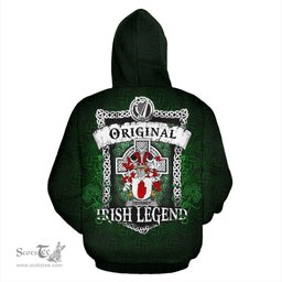 Irish Devaney or O'Devaney Coat of Arms Family Crest Ireland Hoodie Original Irish Legend Hoodie