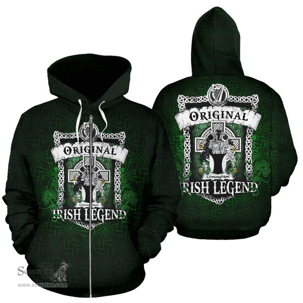 Irish Connaughton Coat of Arms Family Crest Ireland Hoodie Original Irish Legend Hoodie