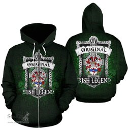 Irish Delaney or O'Delany Coat of Arms Family Crest Ireland Hoodie Original Irish Legend Hoodie