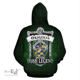 Irish Cusack Coat of Arms Family Crest Ireland Hoodie Original Irish Legend Hoodie