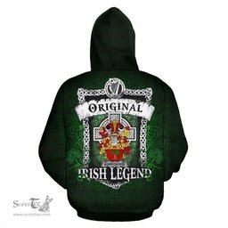 Irish Burroughs Coat of Arms Family Crest Ireland Hoodie Original Irish Legend Hoodie