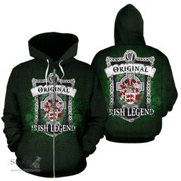 Irish Clancy or McClancy Coat of Arms Family Crest Ireland Hoodie Original Irish Legend Hoodie
