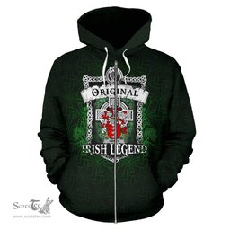 Irish Gibney or O'Gibney Coat of Arms Family Crest Ireland Hoodie Original Irish Legend Hoodie