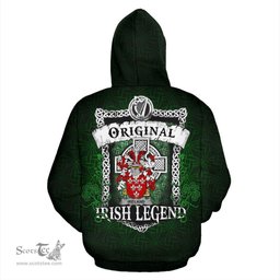 Irish Family Crest Ireland Coat of Arms Family Crest Ireland Hoodie Original Irish Legend Hoodie