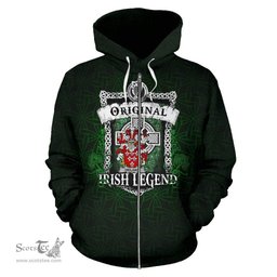 Irish Family Crest Ireland Coat of Arms Family Crest Ireland Hoodie Original Irish Legend Hoodie