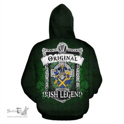 Irish Fleury Coat of Arms Family Crest Ireland Hoodie Original Irish Legend Hoodie