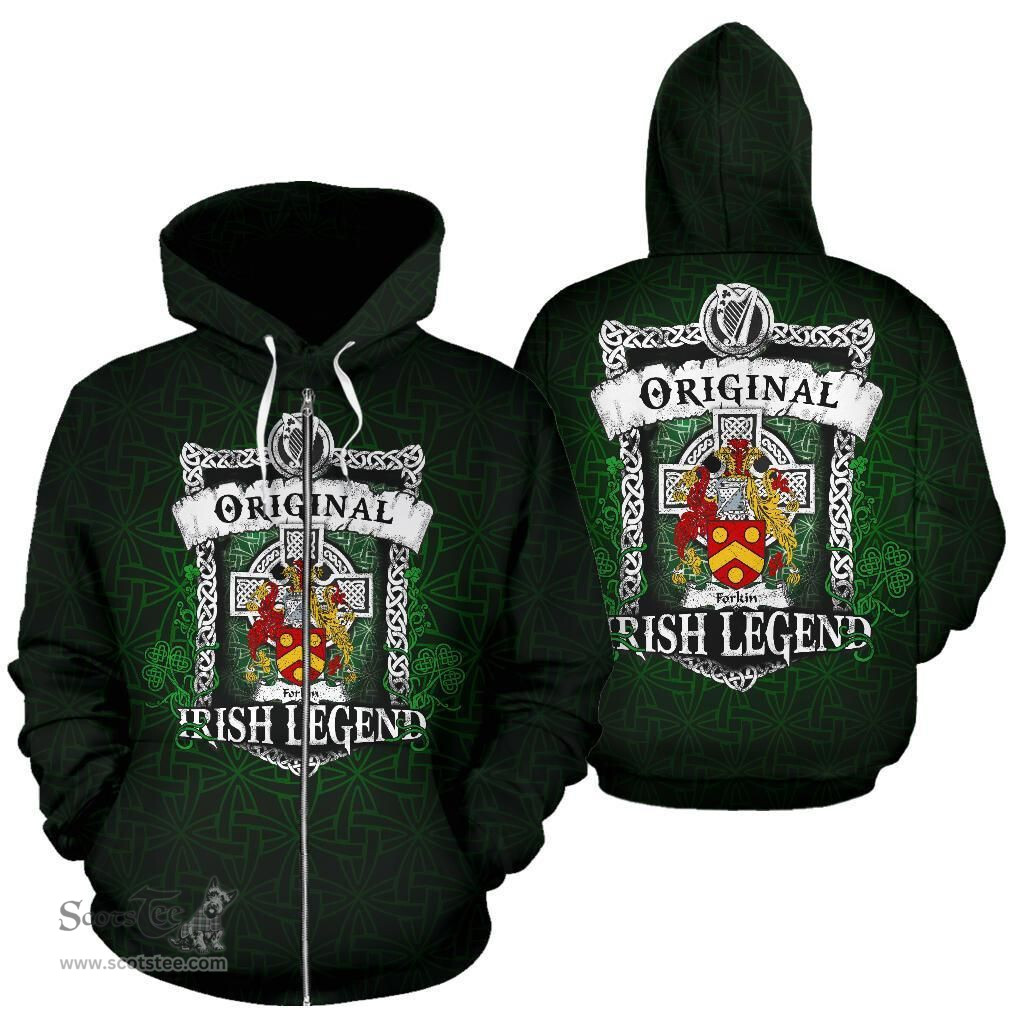 Irish Forkin Coat of Arms Family Crest Ireland Hoodie Original Irish Legend Hoodie