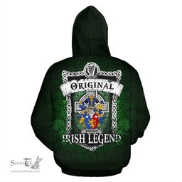 Irish English Coat of Arms Family Crest Ireland Hoodie Original Irish Legend Hoodie