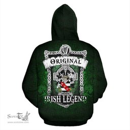 Irish Hadsor Coat of Arms Family Crest Ireland Hoodie Original Irish Legend Hoodie