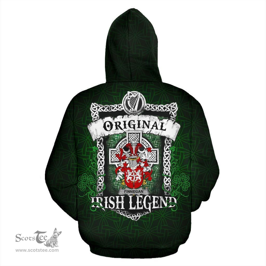 Irish Finnegan or O'Finnegan Coat of Arms Family Crest Ireland Hoodie Original Irish Legend Hoodie