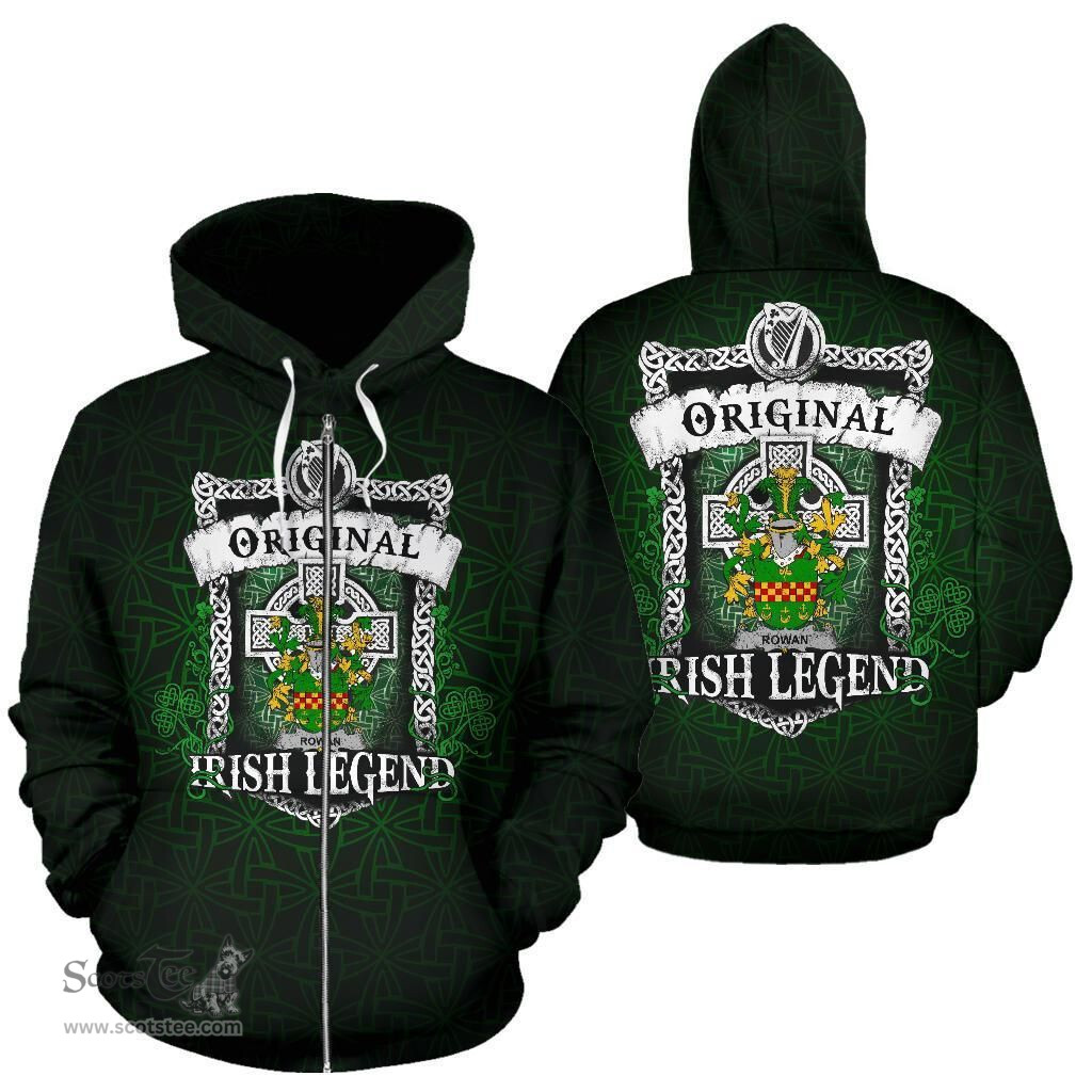 Irish Rowan Coat of Arms Family Crest Ireland Hoodie Original Irish Legend Hoodie