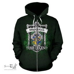 Irish Kenney or O'Kenny Coat of Arms Family Crest Ireland Hoodie Original Irish Legend Hoodie