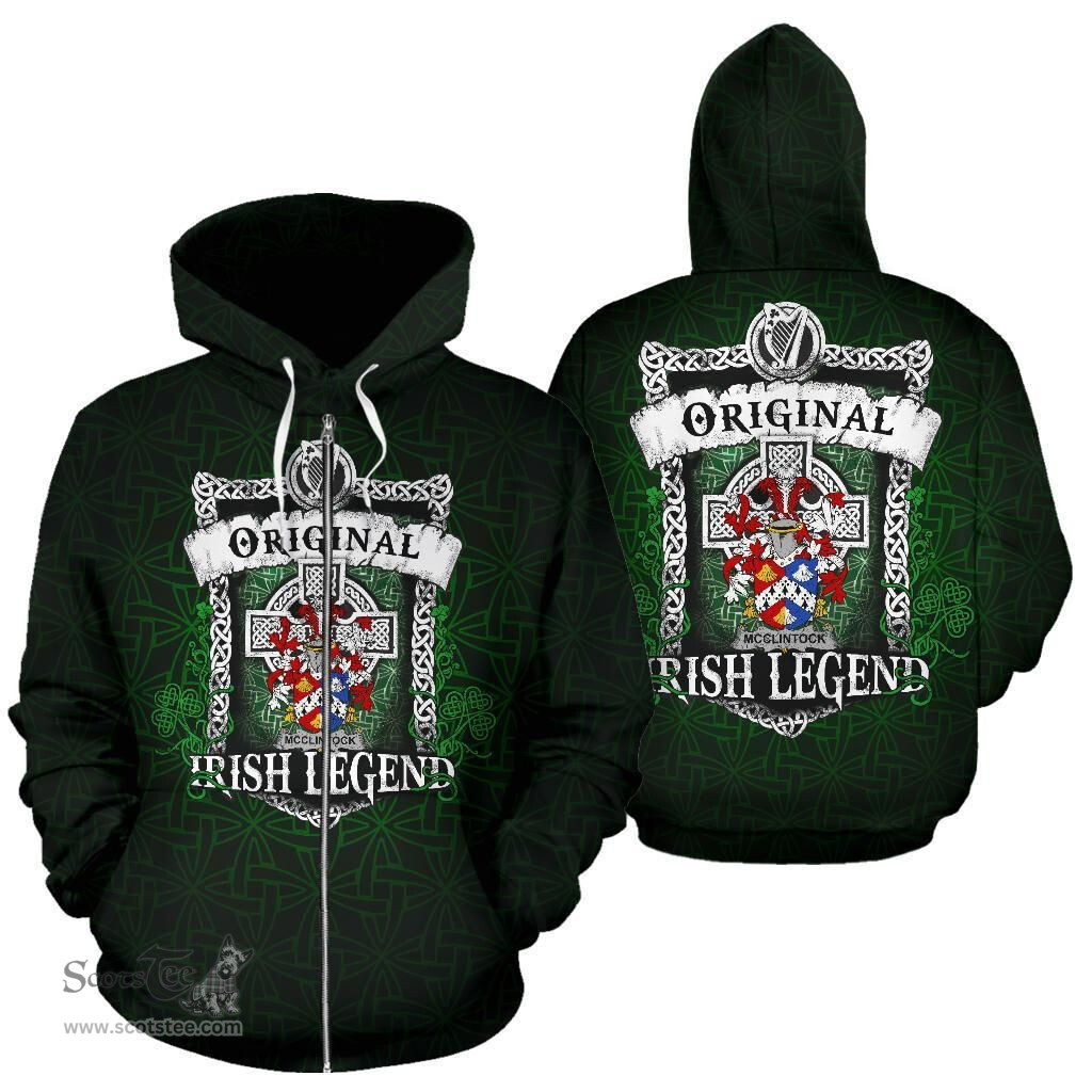 Irish McClintock Coat of Arms Family Crest Ireland Hoodie Original Irish Legend Hoodie