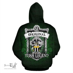 Irish Maginn or Ginn Coat of Arms Family Crest Ireland Hoodie Original Irish Legend Hoodie