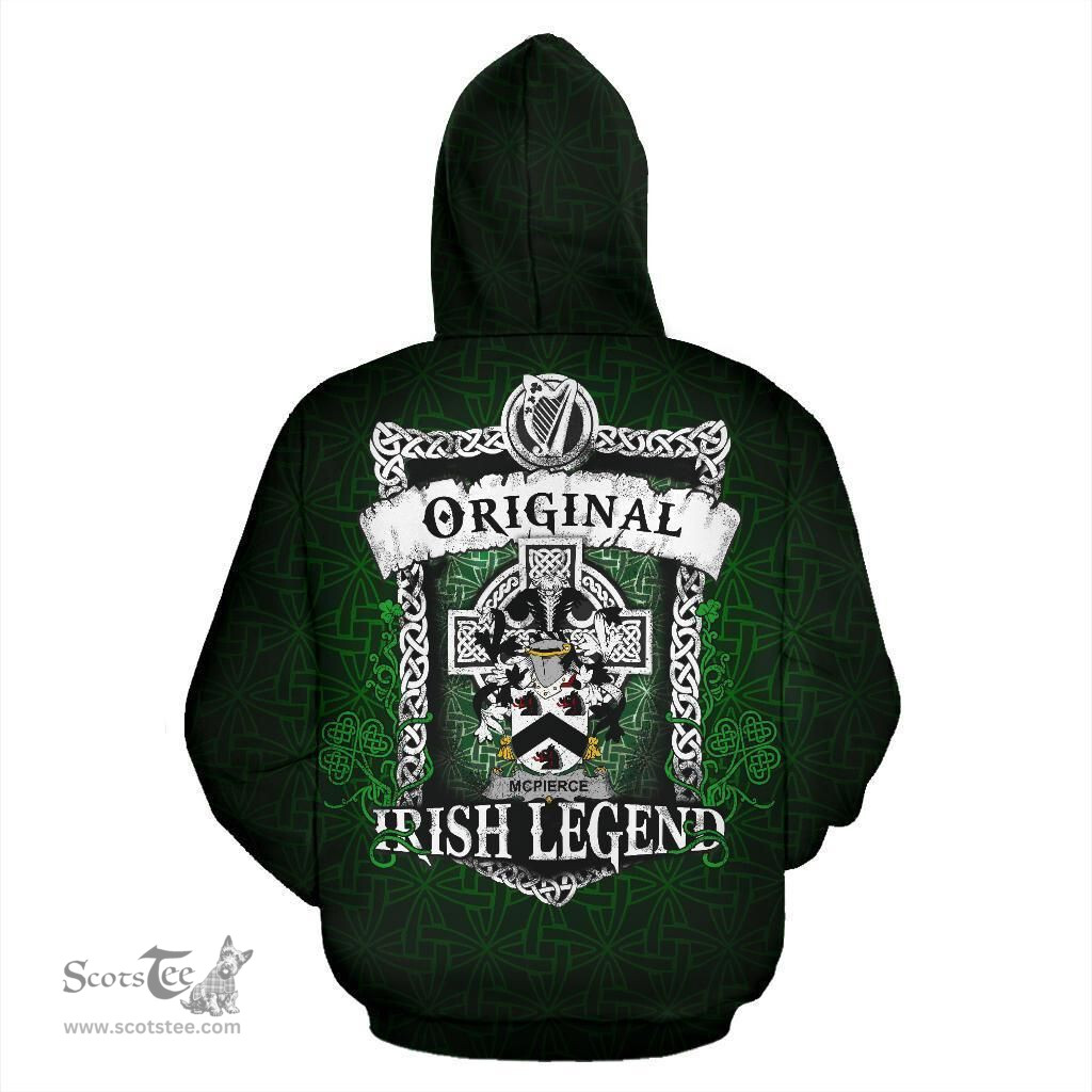 Irish McPierce or Pierce Coat of Arms Family Crest Ireland Hoodie Original Irish Legend Hoodie