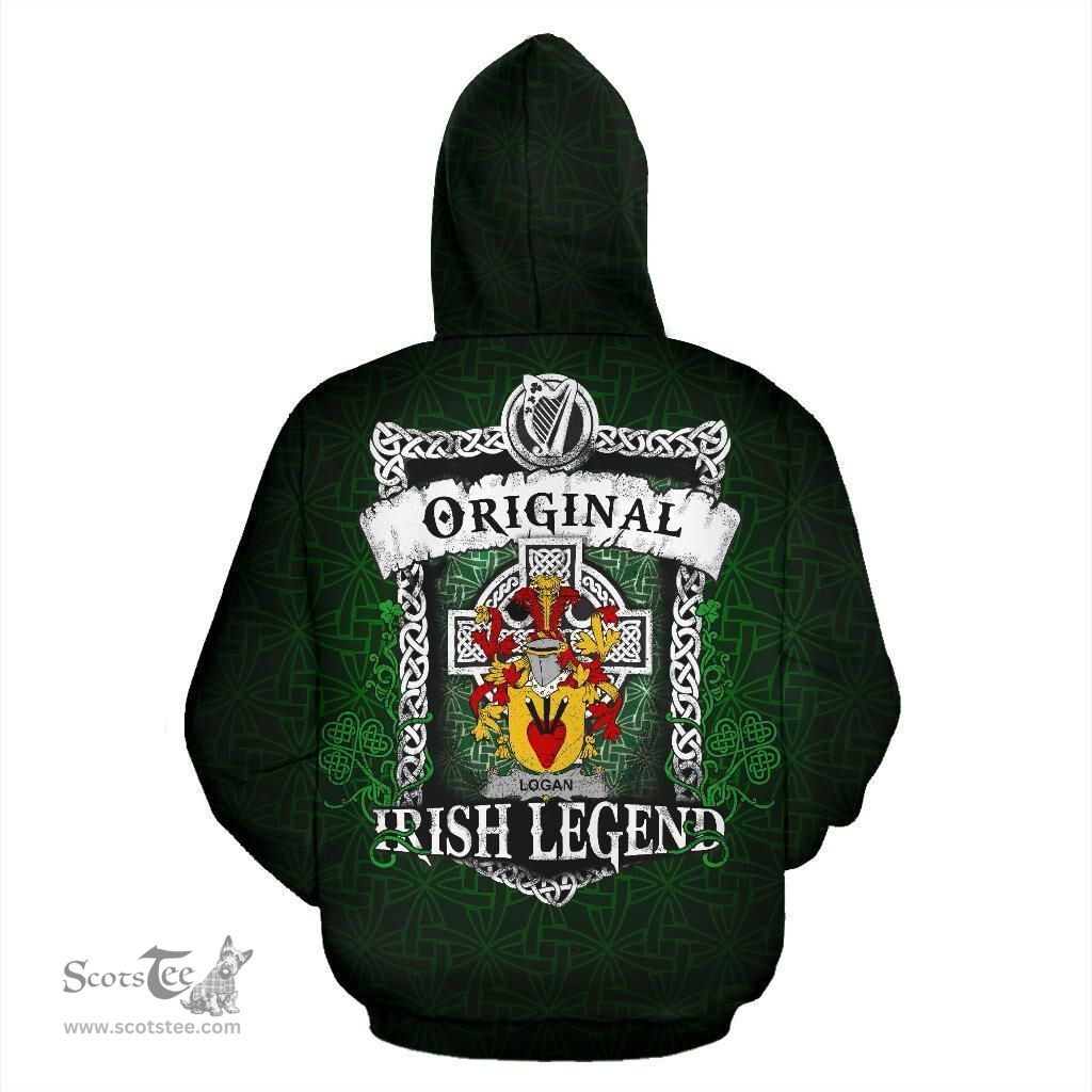 Irish Logan Coat of Arms Family Crest Ireland Hoodie Original Irish Legend Hoodie