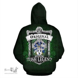 Irish McElroy or Gilroy Coat of Arms Family Crest Ireland Hoodie Original Irish Legend Hoodie