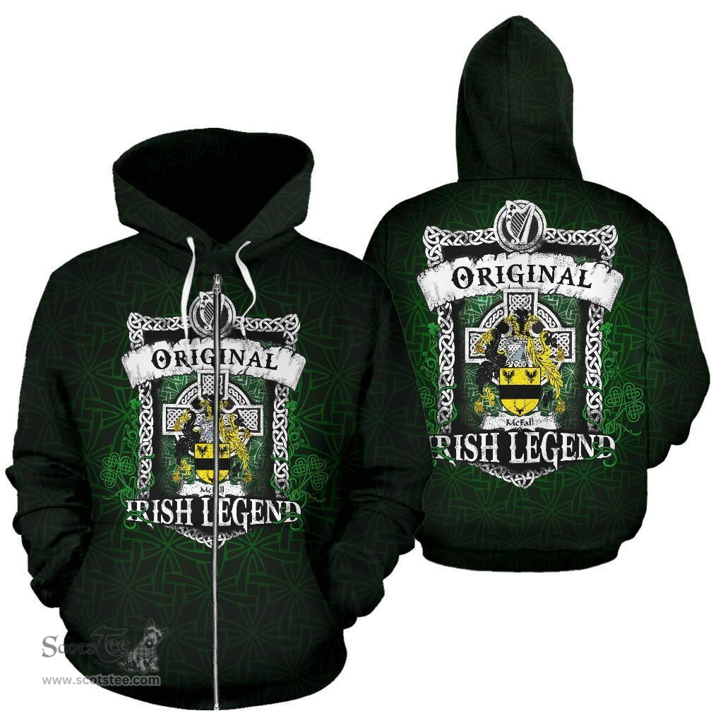 Irish McFall Coat of Arms Family Crest Ireland Hoodie Original Irish Legend Hoodie