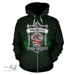 Irish Kirby or O'Kirby Coat of Arms Family Crest Ireland Hoodie Original Irish Legend Hoodie