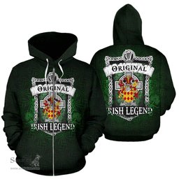 Irish Lavin or O'Lavin Coat of Arms Family Crest Ireland Hoodie Original Irish Legend Hoodie
