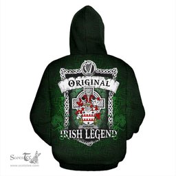 Irish Kinnane or O'Kinane Coat of Arms Family Crest Ireland Hoodie Original Irish Legend Hoodie