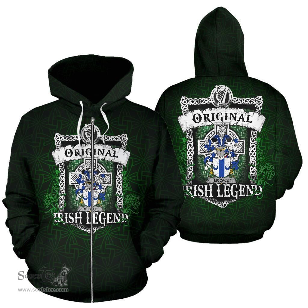 Irish McCall Coat of Arms Family Crest Ireland Hoodie Original Irish Legend Hoodie