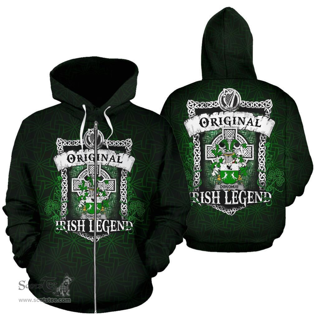 Irish Donohue or O'Donohue Coat of Arms Family Crest Ireland Hoodie Original Irish Legend Hoodie
