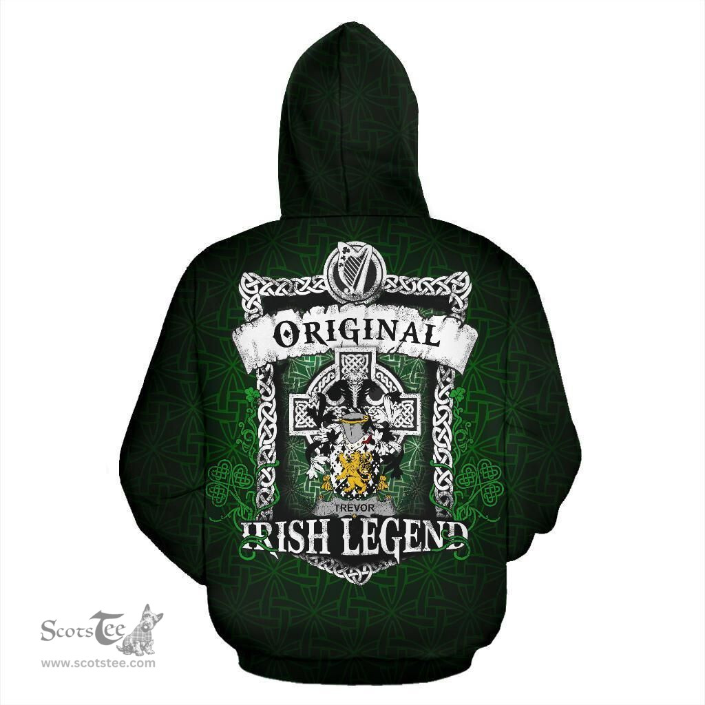 Irish Trevor Coat of Arms Family Crest Ireland Hoodie Original Irish Legend Hoodie