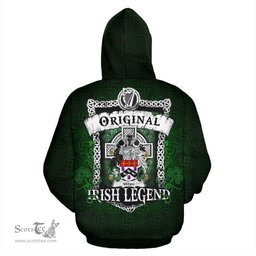 Irish Wren or Wrenn Coat of Arms Family Crest Ireland Hoodie Original Irish Legend Hoodie