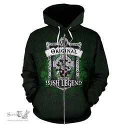 Irish Woodford Coat of Arms Family Crest Ireland Hoodie Original Irish Legend Hoodie